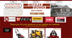 Desktop Screenshot of metzlermower.com