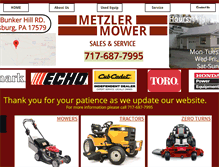 Tablet Screenshot of metzlermower.com